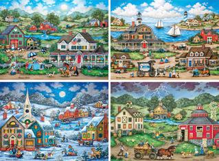 Simple Living 4 pack 500 piece Puzzles
